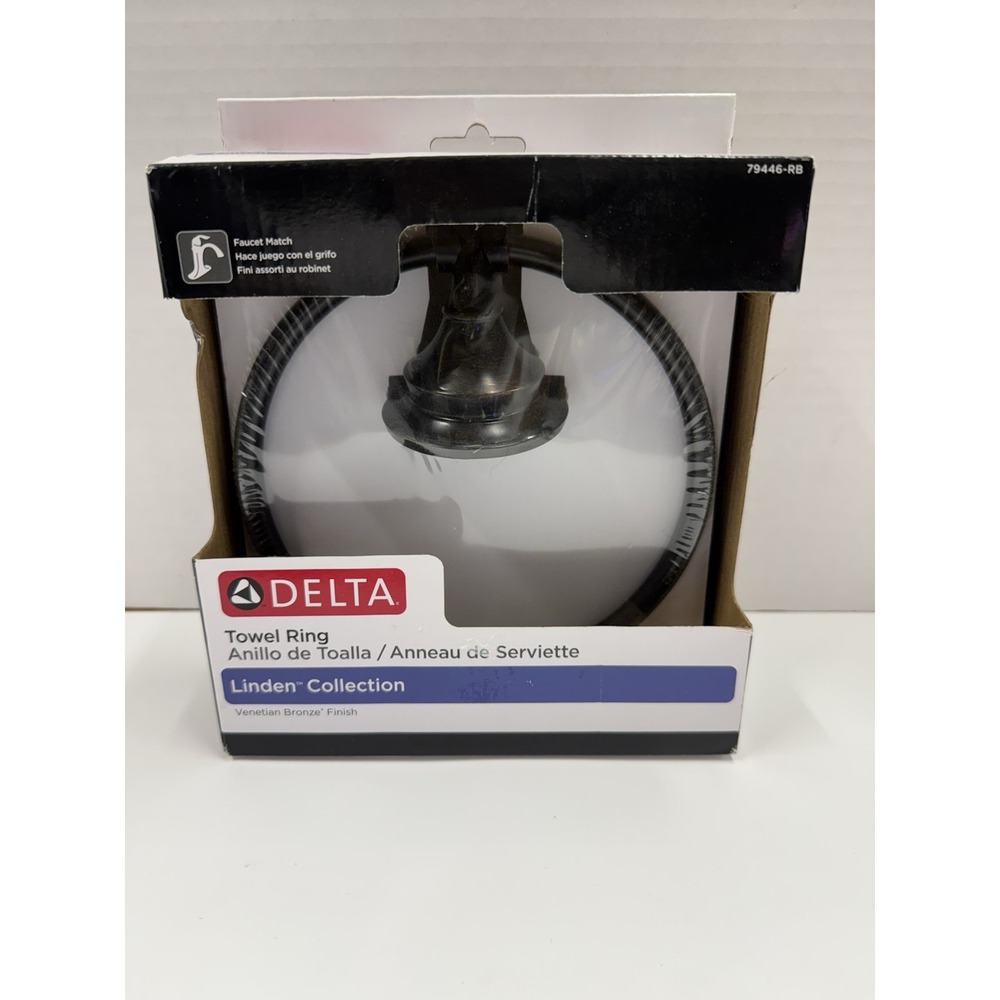 Delta Linden Collection Venetian Bronze Towel Ring 79446-RB NEW Sealed